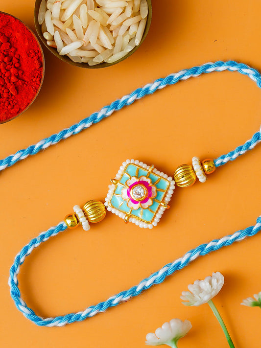 Traditional Rakhi Set with Free Chawal & Kumkum
