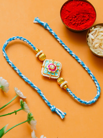 Traditional Rakhi Set with Free Chawal & Kumkum