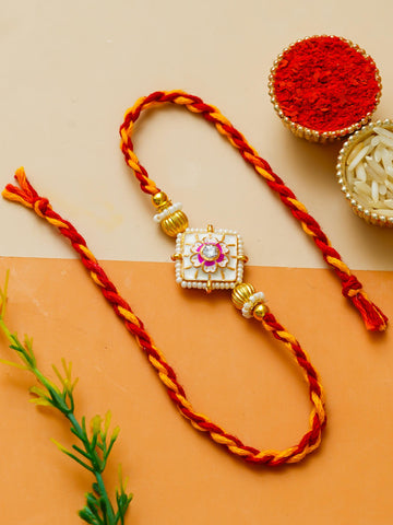 Traditional Rakhi Set with Free Chawal & Kumkum