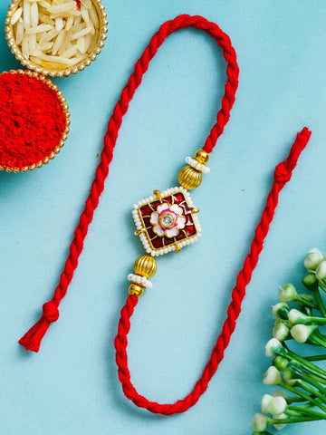 Traditional Rakhi Set with Free Chawal & Kumkum