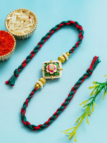 Traditional Rakhi Set with Free Chawal & Kumkum