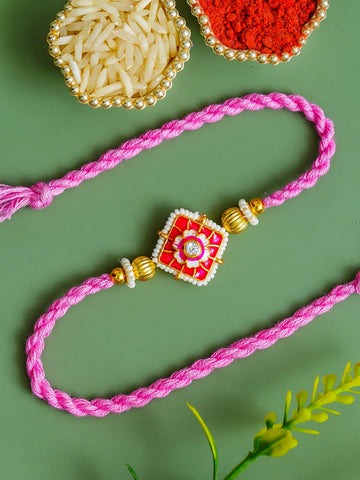Traditional Rakhi Set with Free Chawal & Kumkum