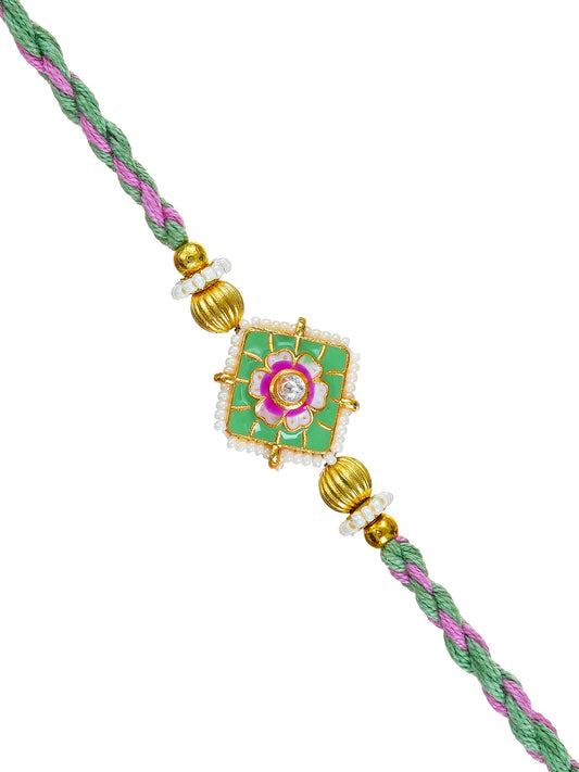 Traditional Rakhi Set with Free Chawal & Kumkum