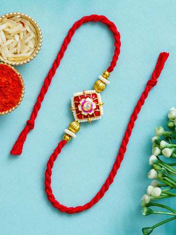 Traditional Rakhi Set with Free Chawal & Kumkum