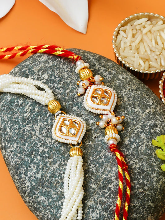 Traditional Rakhi Set with Free Chawal & Kumkum
