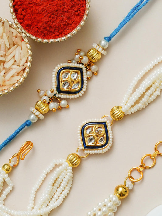 Traditional Rakhi Set with Free Chawal & Kumkum