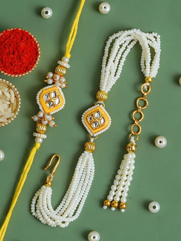 Traditional Rakhi Set with Free Chawal & Kumkum