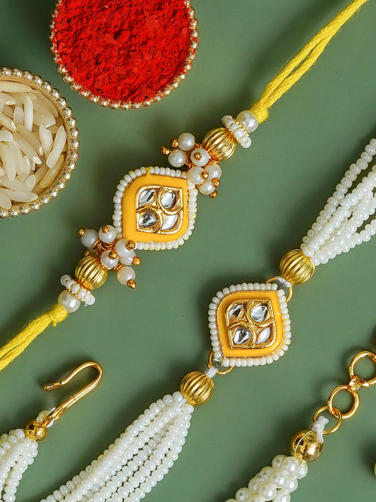 Traditional Rakhi Set with Free Chawal & Kumkum