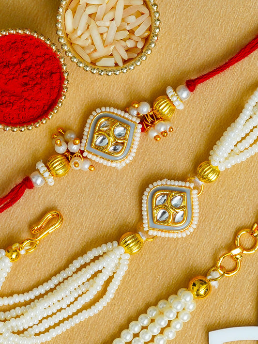 Traditional Rakhi Set with Free Chawal & Kumkum