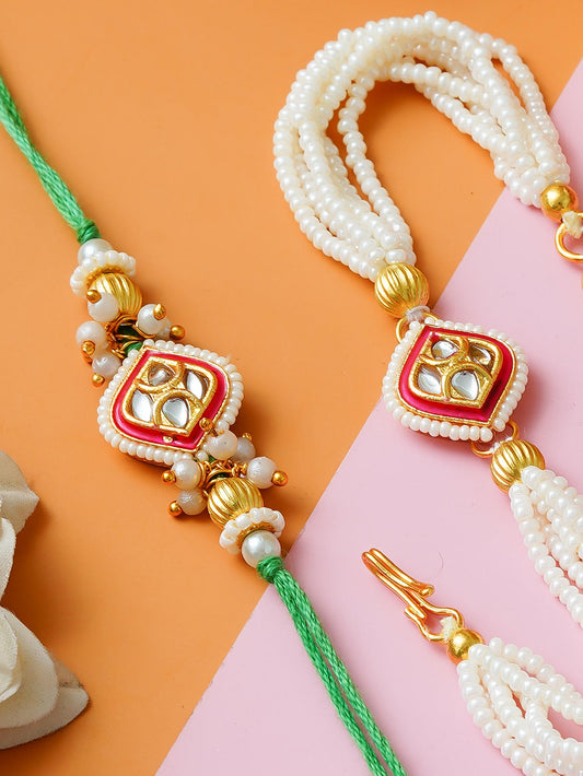 Traditional Rakhi Set with Free Chawal & Kumkum