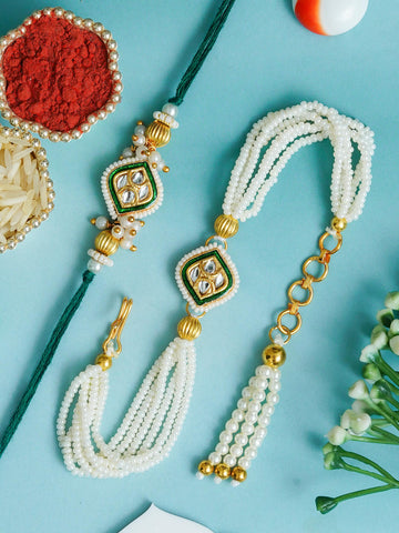 Traditional Rakhi Set with Free Chawal & Kumkum