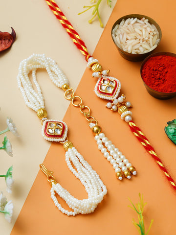 Traditional Rakhi Set with Free Chawal & Kumkum