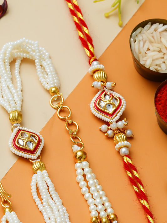 Traditional Rakhi Set with Free Chawal & Kumkum