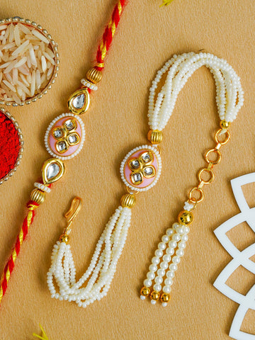 Traditional Rakhi Set with Free Chawal & Kumkum