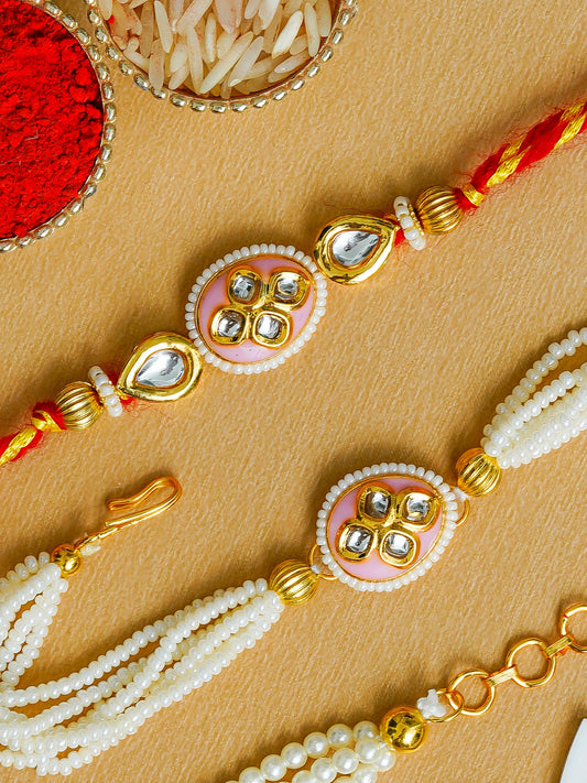 Traditional Rakhi Set with Free Chawal & Kumkum
