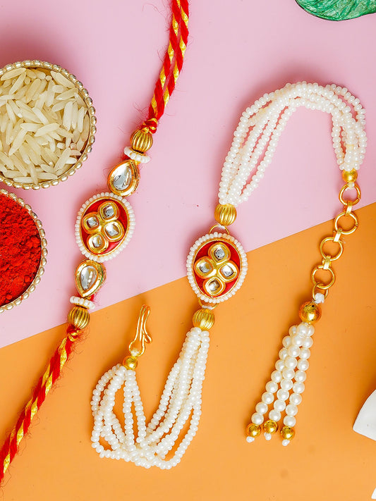 Traditional Rakhi Set with Free Chawal & Kumkum