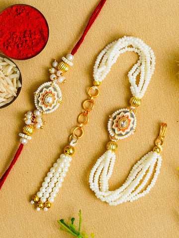 Traditional Rakhi Set with Free Chawal & Kumkum