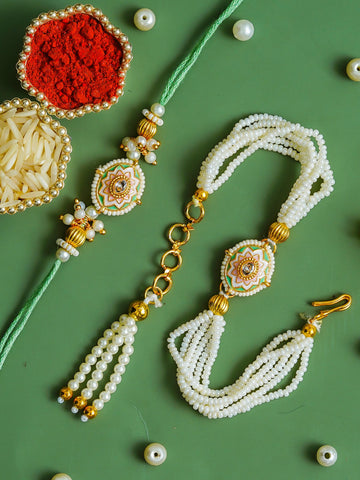 Traditional Rakhi Set with Free Chawal & Kumkum