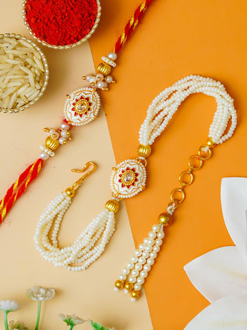 Traditional Rakhi Set with Free Chawal & Kumkum