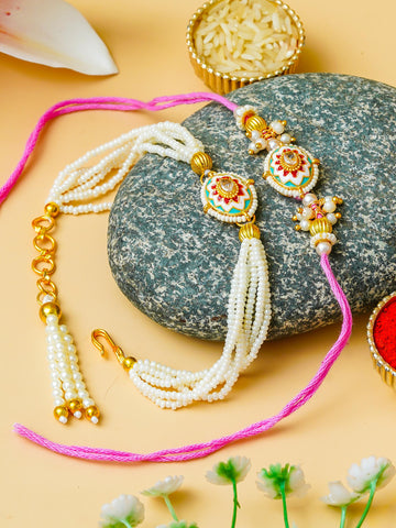 Traditional Rakhi Set with Free Chawal & Kumkum