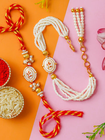 Traditional Rakhi Set with Free Chawal & Kumkum