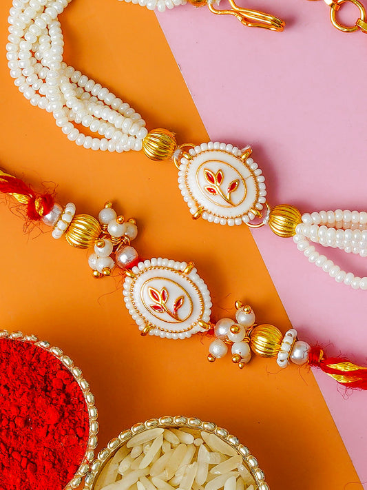 Traditional Rakhi Set with Free Chawal & Kumkum