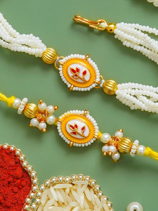 Traditional Rakhi Set with Free Chawal & Kumkum