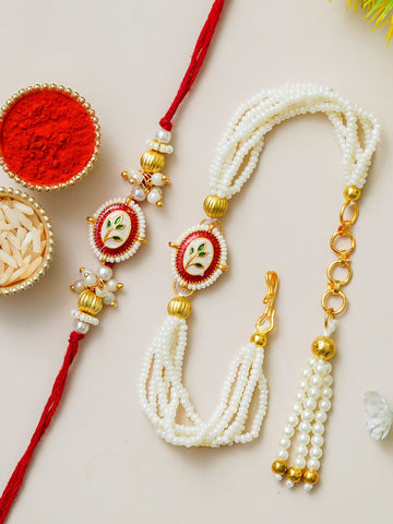 Traditional Rakhi Set with Free Chawal & Kumkum