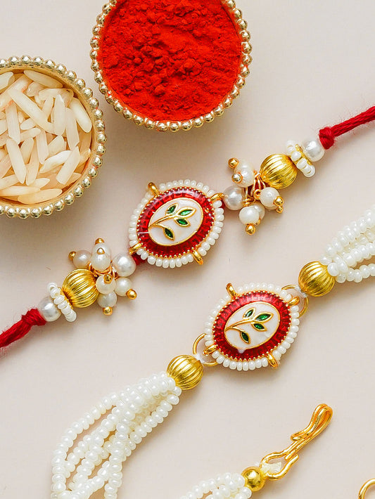Traditional Rakhi Set with Free Chawal & Kumkum