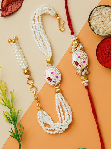 Traditional Rakhi Set with Free Chawal & Kumkum