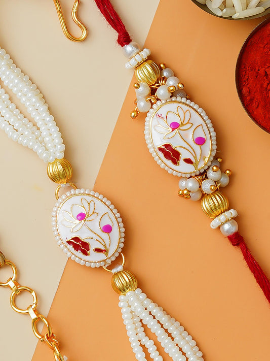 Traditional Rakhi Set with Free Chawal & Kumkum