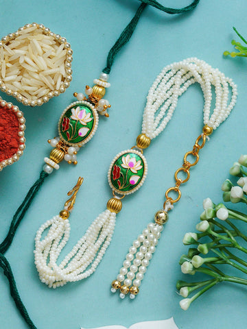 Traditional Rakhi Set with Free Chawal & Kumkum