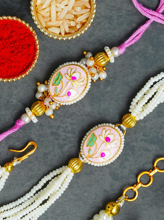 Traditional Rakhi Set with Free Chawal & Kumkum