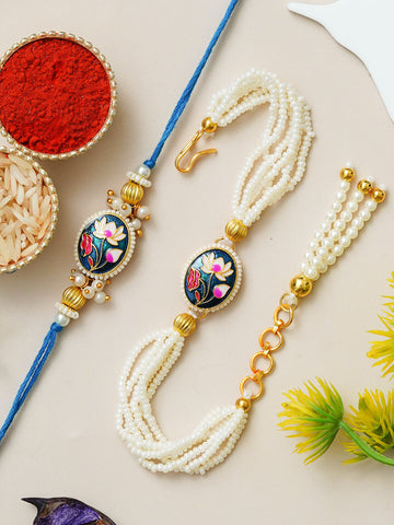 Traditional Rakhi Set with Free Chawal & Kumkum