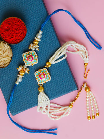 Traditional Rakhi Set with Free Chawal & Kumkum