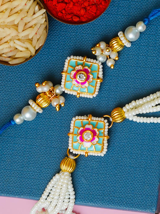 Traditional Rakhi Set with Free Chawal & Kumkum