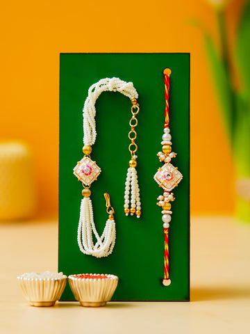 Traditional Rakhi Set with Free Chawal & Kumkum