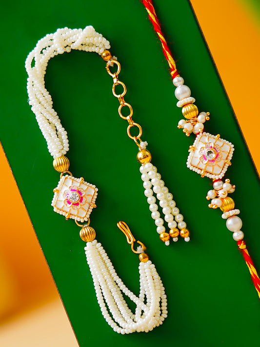 Traditional Rakhi Set with Free Chawal & Kumkum