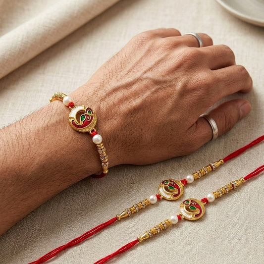 Traditional Designer Rakhi Set
