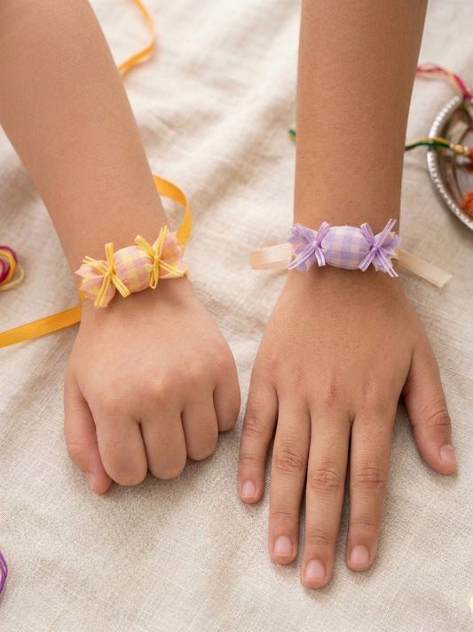 Pastel Candy Ribbon Headband Rakhi