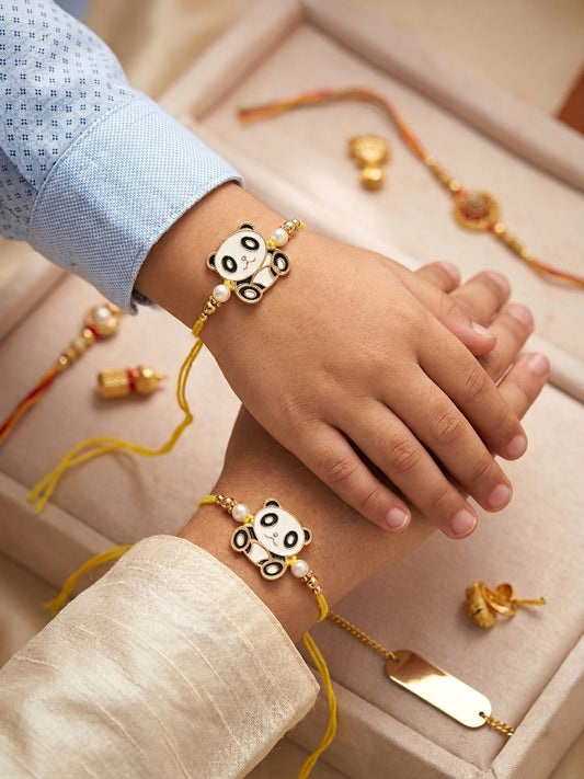 Adorable Pearl Rakhi Set
