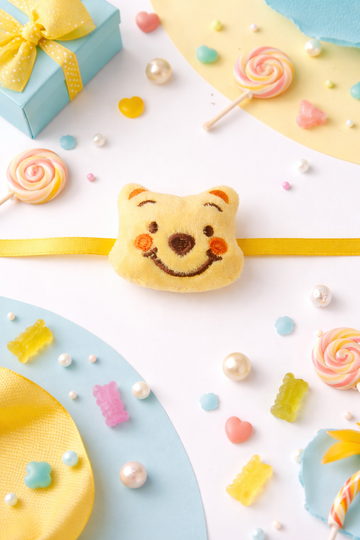 Cute Teddy Bear Plush Rakhi Set