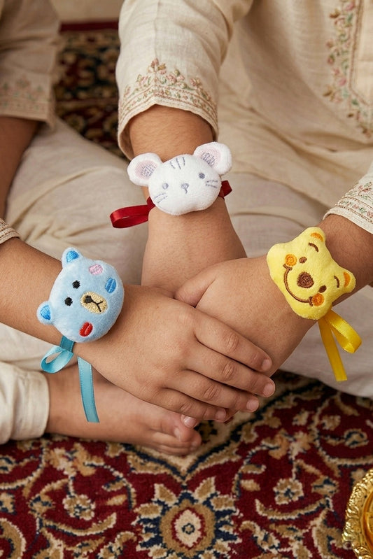 Premium Plush Character Rakhi Set