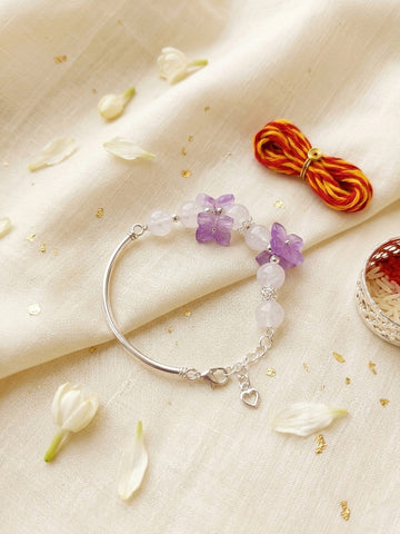 Natural Amethyst Butterfly Rakhi