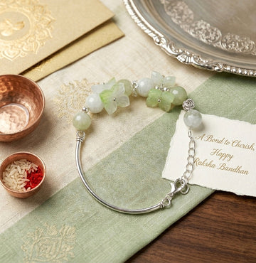 Green Blossom Charm Rakhi