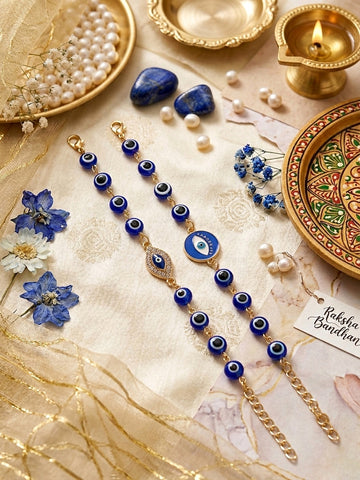 Evil Eye Bhai-Bhabhi Rakhi Set