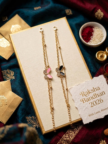 Butterfly Couple Rakhi Set