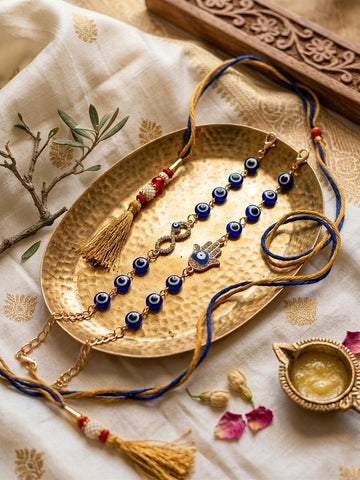 Evil Eye & Hamsa Bhaiya Bhabhi Rakhi Set