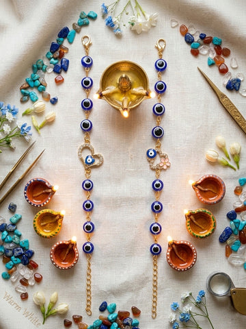 Heart & Floral Charms Bhaiya Bhabhi Rakhi Set