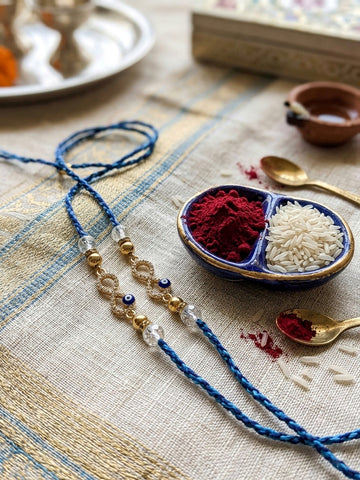 Evil Eye Infinity Rakhi Set